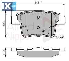 ΣΕΤ ΔΙΣΚΟΦΡΕΝΑ ΟΠΙΣΘ. FORD-JAGUAR ADB01557 5F9Z2200B 7F9Z2200A 8G1Z2001A 1356392 1521329 1522073 4S712M008AB 5F9Z2200AA 5F9Z2200B 7F9Z2200A ME4S7J2M008AB C2S38068 C2S48024 C2S52081