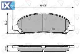 ΣΕΤ ΔΙΣΚΟΦΡΕΝΑ ΕΜΠΡ. MITSUBISHI ADB01606 MR407127