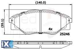 ΣΕΤ ΔΙΣΚΟΦΡΕΝΑ ΕΜΠΡ. TOYOTA ADB01660 044650K290