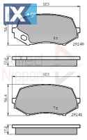 ΣΕΤ ΔΙΣΚΟΦΡΕΝΑ (8 TMX.) ΕΜΠΡ. MITSUBISHI ADB02007 MK528945 MK529908