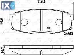 ΣΕΤ ΔΙΣΚΟΦΡΕΝΑ ΟΠΙΣΘ. TOYOTA ADB02124 044660C010 0446660120 0446660160