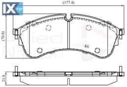 ΣΕΤ ΔΙΣΚΟΦΡΕΝΑ ΕΜΠΡ. VW ADB02400 2N0698151A 2N0698151A 2N0698151A 2N0698151A 65508206001