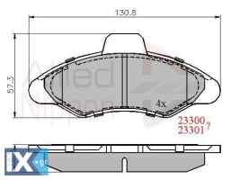 ΣΕΤ ΔΙΣΚΟΦΡΕΝΑ ΕΜΠΡ. FORD ADB0393 1015598 1048309 1130751 5025948 5026661 5027604 5028176 6180371 6500952 6500953 6500954 6704271 6962492 7075049 7075050 91AB2K021BB 91AB2K021JA