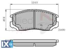 ΣΕΤ ΔΙΣΚΟΦΡΕΝΑ ΕΜΠΡ. MITSUBISHI-DAIHATSU ADB0415 04465B4030 BP511110 DBP511110 DBP511114 MB699464 MB699473 MB699474 MB928816 MB928817 MB950555 MR249779 MR389507 MR389508 MR389511 MR389512 MZ690330 X3