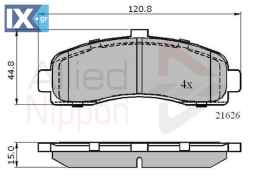 ΣΕΤ ΔΙΣΚΟΦΡΕΝΑ ΕΜΠΡ. NISSAN ADB0508 410601F025 410606F625 410606F626 4106099B25 4106099B26 41060BF625 416099B26