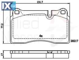 ΣΕΤ ΔΙΣΚΟΦΡΕΝΑ ΕΜΠΡ. LAND ROVER ADB06030 5H222D007AA SFP500045 SFP500070