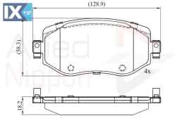 ΣΕΤ ΔΙΣΚΟΦΡΕΝΑ ΕΜΠΡ. RENAULT ADB06125 410603407R