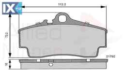 ΣΕΤ ΔΙΣΚΟΦΡΕΝΑ ΟΠΙΣΘ. PORSCHE ADB06130 98635293910 98735293900 99635293000 99635293003 99635293900 99635293903 99635298000