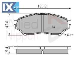 ΣΕΤ ΔΙΣΚΟΦΡΕΝΑ ΕΜΠΡ. MITSUBISHI ADB0826 MN102615 MR334950 MR475453 MZ690025