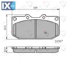 ΣΕΤ ΔΙΣΚΟΦΡΕΝΑ ΕΜΠΡ. SUBARU-NISSAN ADB0829 4106037P90 4106037P91 26296AE120 26296FE070 26296FE090