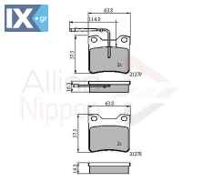 ΣΕΤ ΔΙΣΚΟΦΡΕΝΑ ΟΠΙΣΘ. PEUGEOT ADB11060 1611456880 425081 425193 E172198 E172223 E172280 1611456880 425081 425193 E172198 E172223 E172280