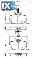 ΣΕΤ ΔΙΣΚΟΦΡΕΝΑ ΟΠΙΣΘ. VW ADB11151 701698451 701698451C 7D0698451 7D0698451A 7D0698451C 7D0698451D 7D0698451E 7D0698451G 7D0698451J