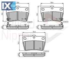 ΣΕΤ ΔΙΣΚΟΦΡΕΝΑ ΟΠΙΣΘ. TOYOTA ADB31134 T113502080 T113AH3502080 T11BJ3501080 0446642020 0446642030 0446642040 0446642050 04466YZZD3 446642020 446642030