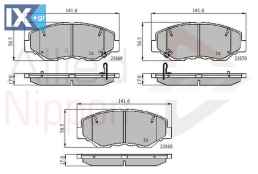 ΣΕΤ ΔΙΣΚΟΦΡΕΝΑ ΕΜΠΡ. HONDA ADB31194 45022S9AA01 45022S9AE50 45022S9AE60 45022SDAA00 45022SDAA10 45022SDCA10