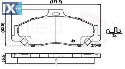 ΣΕΤ ΔΙΣΚΟΦΡΕΝΑ ΕΜΠΡ. MAZDA-FORD ADB31245 UHY13323ZB UHY13328ZA UHY13329Z UJY63328Z UHY13323ZA UHY1333ZA UJY63323Z UJY6333Z 3894956 4119192 4420000 4420002 4509526 4509599