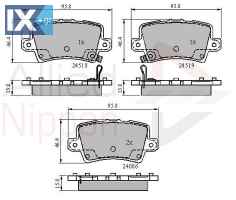 ΣΕΤ ΔΙΣΚΟΦΡΕΝΑ ΟΠΙΣΘ. HONDA ADB31587 43022SMGE00 43022SMGE01 43022SMGE02 43022SMGE03 43224SMGE01 45022SMGE50