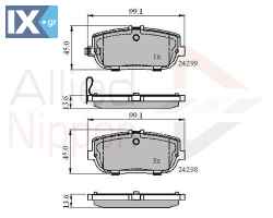 ΣΕΤ ΔΙΣΚΟΦΡΕΝΑ ΟΠΙΣΘ. MAZDA ADB31627 NFY72446Z NFY7246Z NFY72648Z NFY7268Z NFY72648Z