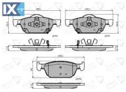 ΣΕΤ ΔΙΣΚΟΦΡΕΝΑ ΕΜΠΡ. HONDA ADB32018 45022TL1G00 45022TL1G01