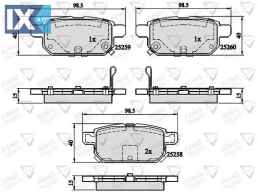 ΣΕΤ ΔΙΣΚΟΦΡΕΝΑ ΟΠΙΣΘ. SUZUKI ADB32128 5580068L00 5580068L00000