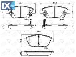 ΣΕΤ ΔΙΣΚΟΦΡΕΝΑ ΕΜΠΡ. FIAT ADB32141 1605354 1605227 93169175 93189816 77366481 77366534