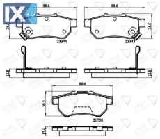 ΣΕΤ ΔΙΣΚΟΦΡΕΝΑ ΟΠΙΣΘ. HONDA ADB32146 06430SAAE50 43022S04E00 43022S04E01 43022S04E03 43022SAAE51 43022SO4E01 43022SO4E03 43022SR3G00 43022SR3G01 43022TARG00 43022TF0305 43022TF0G00 43022TF0G01 43022T