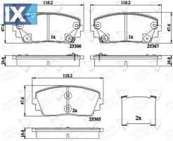 ΣΕΤ ΔΙΣΚΟΦΡΕΝΑ ΕΜΠΡ. KIA ADB32159 581011YA30 581011YA00 581011YA30 581011YA35 581011YA40 581011YA45