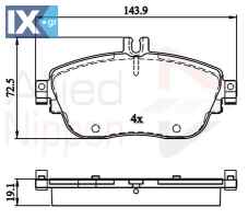 ΣΕΤ ΔΙΣΚΟΦΡΕΝΑ ΕΜΠΡ. MERCEDES ADB32208 410605DA0A 410605DA0B 41060HG00C 0004203002 0064204620 0084200320 0084200620 A0064204620 A0064204720 A0064208520 A0084200320 A0084200620