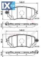 ΣΕΤ ΔΙΣΚΟΦΡΕΝΑ ΕΜΠΡ. MAZDA ADB32237 G4YA3328Z G4YA3328ZA G4YA338Z GHY13328Z GHY1338Z GHY93328ZA GHY93328ZB GHY93328ZC GHY9338Z GHY9338ZA GHY9338ZB GHY9338ZC