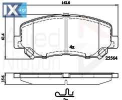 ΣΕΤ ΔΙΣΚΟΦΡΕΝΑ ΕΜΠΡ. MAZDA ADB32252 K0Y13323Z K0Y13328Z K0Y13328ZA K0Y1333Z K0Y1338Z K0Y1338ZA KDY93328Z KDY9338Z