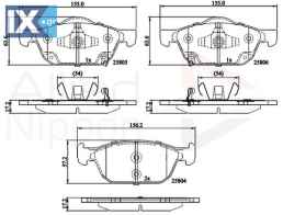 ΣΕΤ ΔΙΣΚΟΦΡΕΝΑ ΕΜΠΡ. HONDA ADB32284 45022TV0E00 45022TV0E01 45022TV0E02 45022TV2E00 45022TV2E01 45022TV2E02