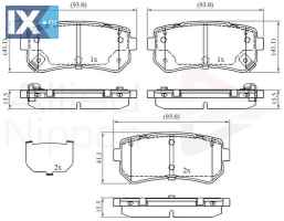 ΣΕΤ ΔΙΣΚΟΦΡΕΝΑ ΟΠΙΣΘ. HYUNDAI - ΚΙΑ ADB32530 58302D7A00 58302B2A50 58302D7A00