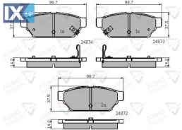 ΣΕΤ ΔΙΣΚΟΦΡΕΝΑ ΟΠΙΣΘ. MITSUBISHI ADB3405 MB928314 MR205377 MR389565 MR389569 MZ690343 X3516003