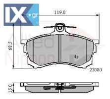 ΣΕΤ ΔΙΣΚΟΦΡΕΝΑ ΕΜΠΡ. MITSUBISHI ADB3452 DBP511116 MR249240 MR290240 MR389519 MR407944 MZ690333 X3511004