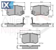 ΣΕΤ ΔΙΣΚΟΦΡΕΝΑ ΟΠΙΣΘ. HONDA-ROVER ADB3471 06430S6DE50 GBP90331AF GBP90339 GBP90339AF