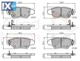 ΣΕΤ ΔΙΣΚΟΦΡΕΝΑ ΟΠΙΣΘ. OPEL ADB3750 9195147 9195641 9195642 09117717 09195685 09198598 1605025 1605037 1605039 1605040 1605093 1605105 1605961 9117717 9193251 9195147 9195685 9198598