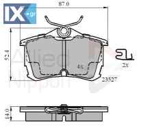 ΣΕΤ ΔΙΣΚΟΦΡΕΝΑ ΟΠΙΣΘ. HONDA ADB3803 1JO698151B 43022S1AE02 43022S1AE03 43022S1AE04 43022S1AE30 43022S1AE50 43022SEAE01 43022SEAE10