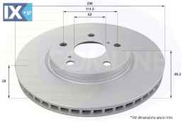 ΕΠΙΧΡΙΣΜΕΝΗ ΔΙΣΚΟΠΛΑΚΑ ΕΜΠΡΟΣΘ.LEXUS ADC01138V 4351230310 4351230310