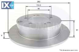 ΔΙΣΚΟΠΛΑΚΑ ΟΠΙΣΘ. MITSUBISHI ADC0368 MR493489