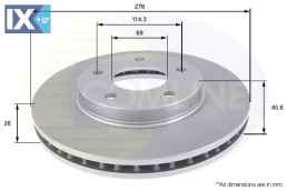 ΔΙΣΚΟΠΛΑΚΑ ΕΜΠΡ. MITSUBISHI - DODGE ADC0381V 4615A115 MN116329 MN116330