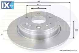 ΕΠΙΧΡΙΣΜΕΝΗ ΔΙΣΚΟΠΛΑΚΑ ΟΠΙΣΘ. HONDA ADC0545 42510S7AJ00 42510S7AJ50