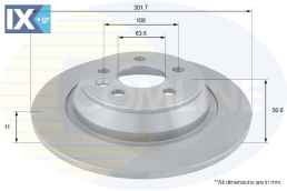 ΕΠΙΧΡΙΣΜΕΝΗ ΔΙΣΚΟΠΛΑΚΑ ΟΠΙΣΘ. FORD-VOLVO ADC1240 1379931 1385590 1405500 1864280 1877765 6G912A315BA 6G912A315BB LR027123