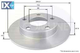 ΔΙΣΚΟΠΛΑΚΑ ΟΠΙΣΘ. VW ADC1437 8D0615601A 8E0615601A 8D0615601A 8E0615601A