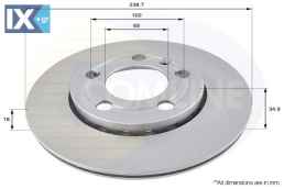 ΕΠΙΧΡΙΣΜΕΝΗ ΔΙΣΚΟΠΛΑΚΑ ΕΜΠΡΟΣΘ.VW-SKODA ADC1461V 6Q0615301 6Q0615301A 6Q0615301 6Q0615301A