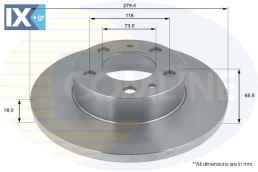 ΕΠΙΧΡΙΣΜΕΝΗ ΔΙΣΚΟΠΛΑΚΑ ΕΜΠΡΟΣΘ. PEUGEOT ADC1534 1606308980 4246J8 4246J9 4249C9 4249H6 E169015 1606308980 4246J8 4246J9 4249C9 4249H6 E169015 1300500080 71738910 71772543