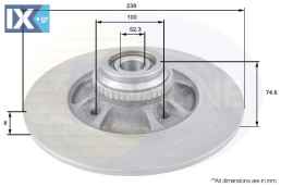 ΕΠΙΧΡΙΣΜΕΝΗ ΔΙΣΚΟΠΛΑΚΑ ΟΠΙΣΘ. RENAULT ADC1562 7700780077 7700780078 7700780087 7700829553 7701204293 7701204294 7701204523 7701204901 7701208054