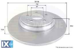 ΕΠΙΧΡΙΣΜΕΝΗ ΔΙΣΚΟΠΛΑΚΑ ΟΠΙΣΘ. MERCEDES ADC1634 1634230012 1634230212 A1634230012 A1634230212