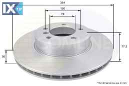 ΕΠΙΧΡΙΣΜΕΝΗ ΔΙΣΚΟΠΛΑΚΑ ΕΜΠΡΟΣΘ.BMW ADC1738V 34116753221 34116767269 34116864905 34116864906