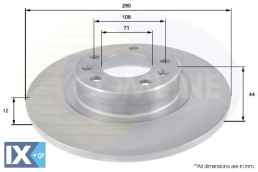 ΕΠΙΧΡΙΣΜΕΝΗ ΔΙΣΚΟΠΛΑΚΑ ΟΠΙΣΘ. PEUGEOT ADC2708 4249G2 4249G2