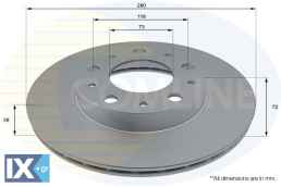 ΕΠΙΧΡIΣΜΕΝΗ ΔΙΣΚΟΠΛΑΚΑ ΕΜΠΡ. CITROEN-PEU ADC2867V 1612435180 1612435280 1612435180 1612435280 51957507 51957508