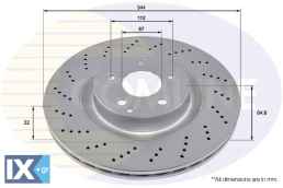 ΕΠΙΧΡΙΣΜΕΝΗ ΔΙΣΚΟΠΛΑΚΑ ΕΜΠΡ. MERCEDES ADC2961V 0004211412 0004211512 0004211612 2044211112 2074210012 A0004211412 A0004211512 A0004211612 A2044211112 A2074210012